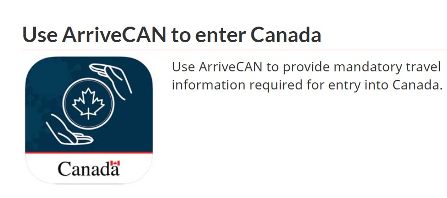 ArriveCAN Canada.ca