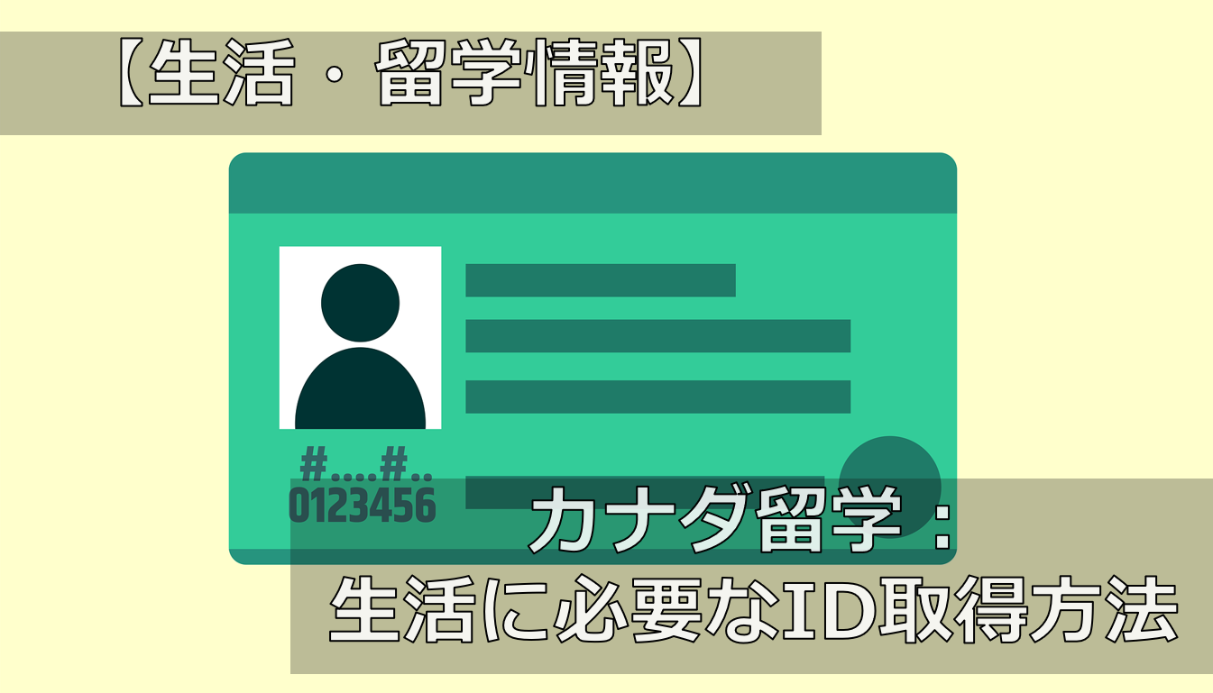 生活・留学情報】カナダ留学：生活に必要なID取得方法 | カナダ